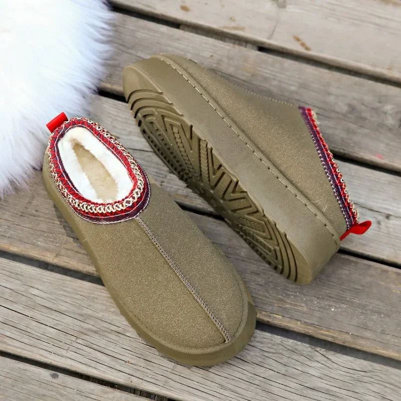 UGG Tasman Dupe Suede Slippers with Cozy Faux Fur Lining