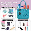 X-Large Rubber Beach Tote, Durable Waterproof Beach Bag With Charms